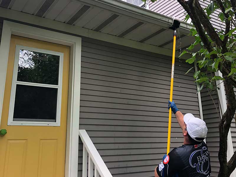 Gutter Cleaning and Brightening in Locke