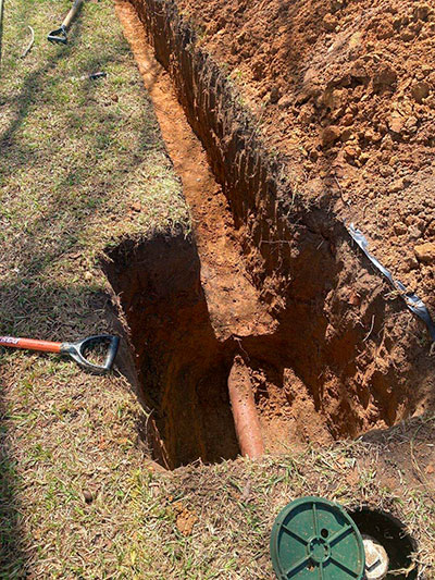Cast iron sewer pipe replacement