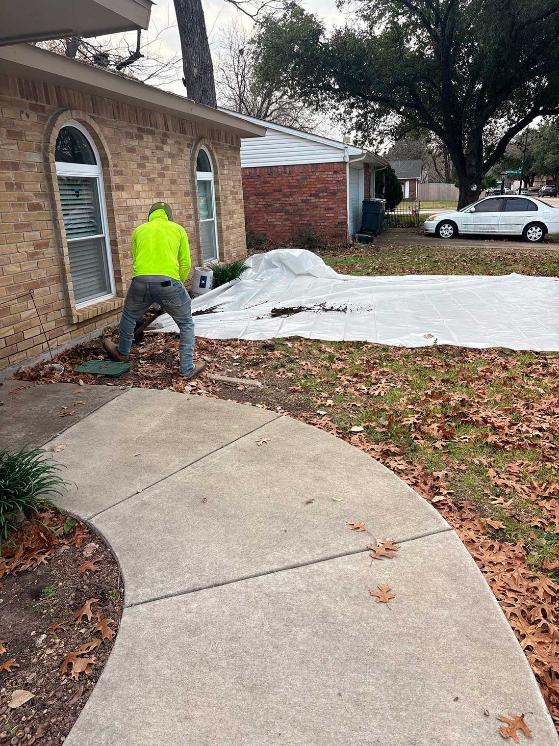 Cast Iron Pipe Replacement Job-Site-Preparation