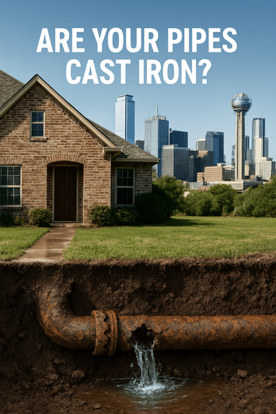 Residential Cast Iron Sewer Pipe Replacement in Dallas Image