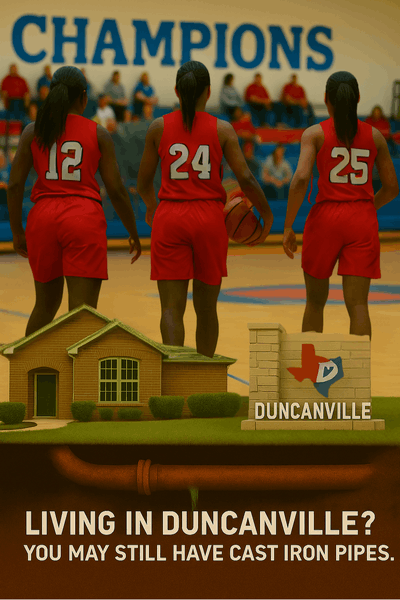 Residential Cast Iron Sewer Pipe Replacement in Duncanville Image
