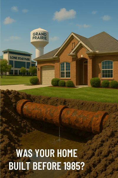 Residential Cast Iron Sewer Pipe Replacement in Grand Prairie Image