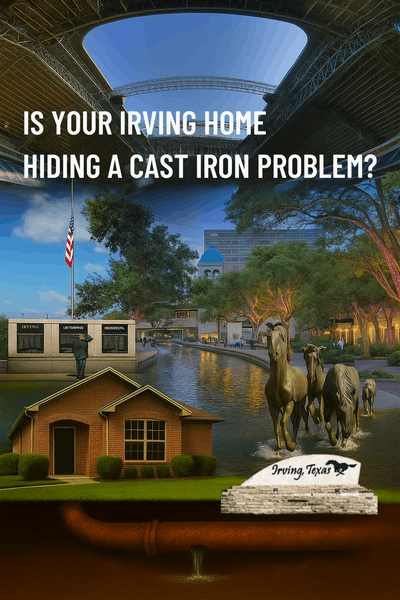 Residential Cast Iron Sewer Pipe Replacement in Irving Image