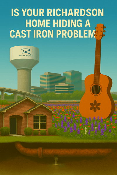 Residential Cast Iron Sewer Pipe Replacement in Richardson Image
