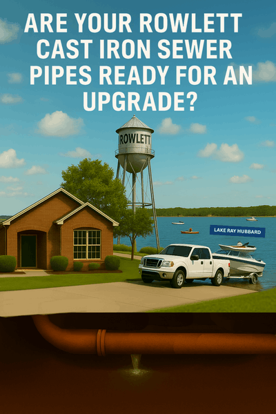 Residential Cast Iron Sewer Pipe Replacement in Rowlett Image