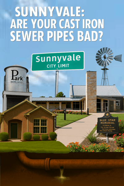 Residential Cast Iron Sewer Pipe Replacement in Sunnyvale Image