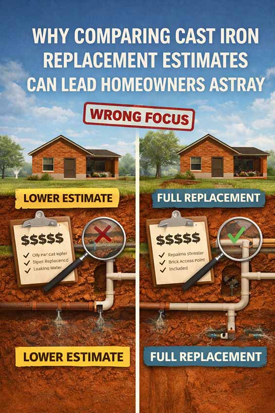 Comparing Cast Iron Replacement Estimates Can Lead Homeowners Astray