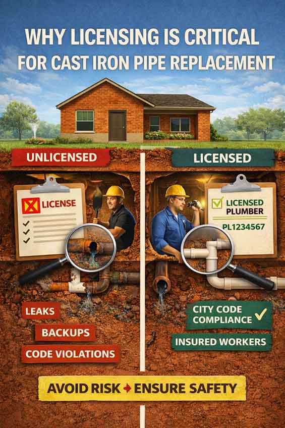 Licensing Is Critical for Cast Iron Pipe Replacement