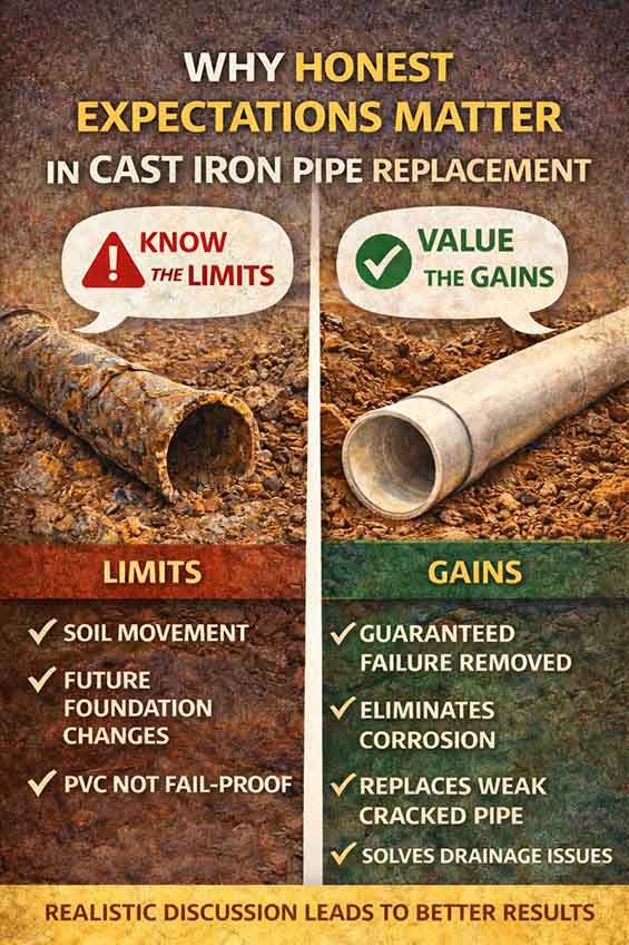 Honest Expectations Matter in Cast Iron Pipe Replacement