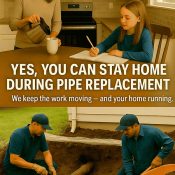 Living at Home During a Cast Iron Pipe Replacement