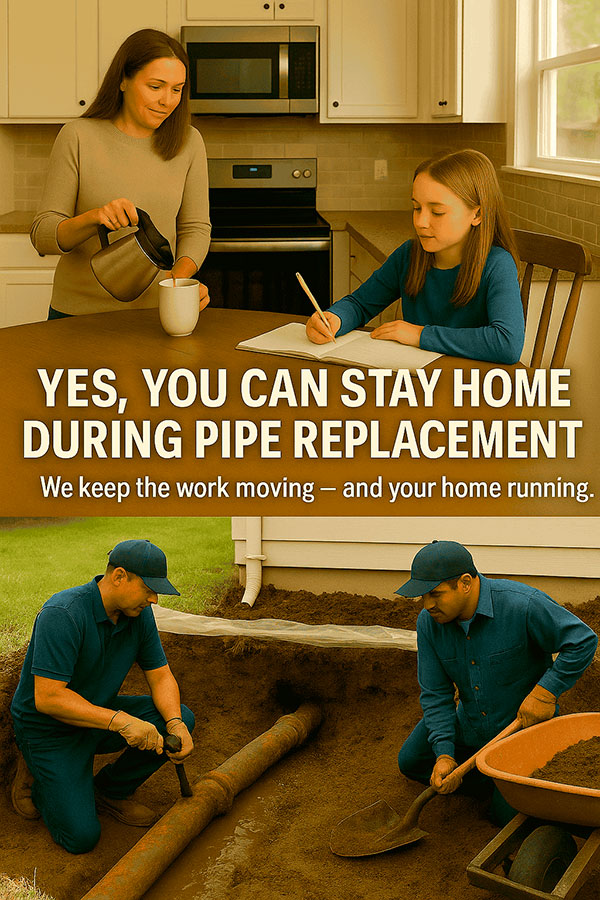 Living at Home During a Cast Iron Pipe Replacement
