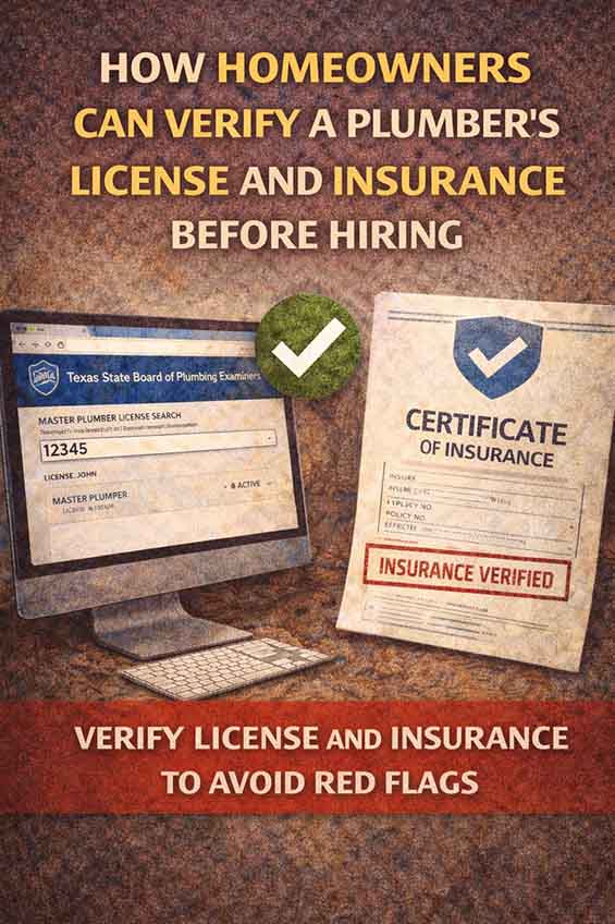 Plumber’s License and Insurance Before Hiring