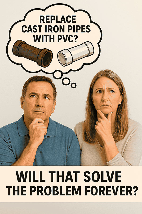 Replacing Cast Iron Pipes with PVC Solve the Problem Forever