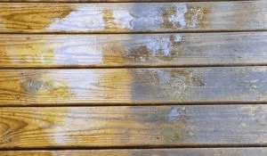water on wood