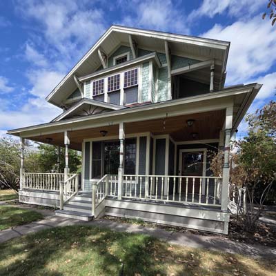 Older home with front porch.