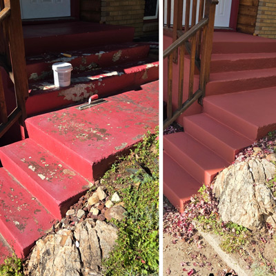 exterior painting before and after