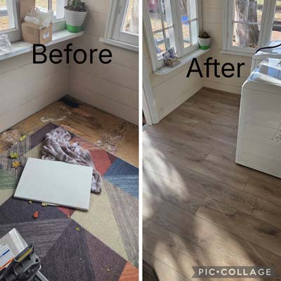 flooring installation before and after
