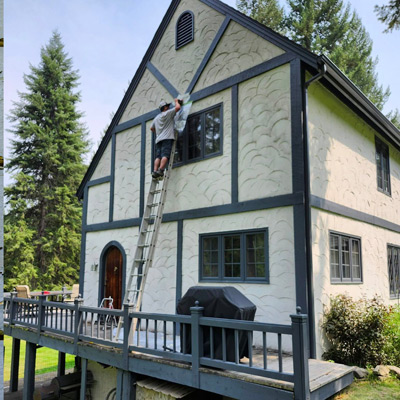 Main on ladder fixing trim.